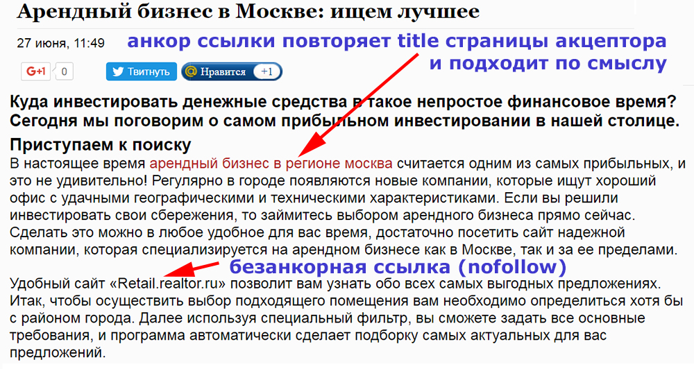 Повторение ссылки в тексте