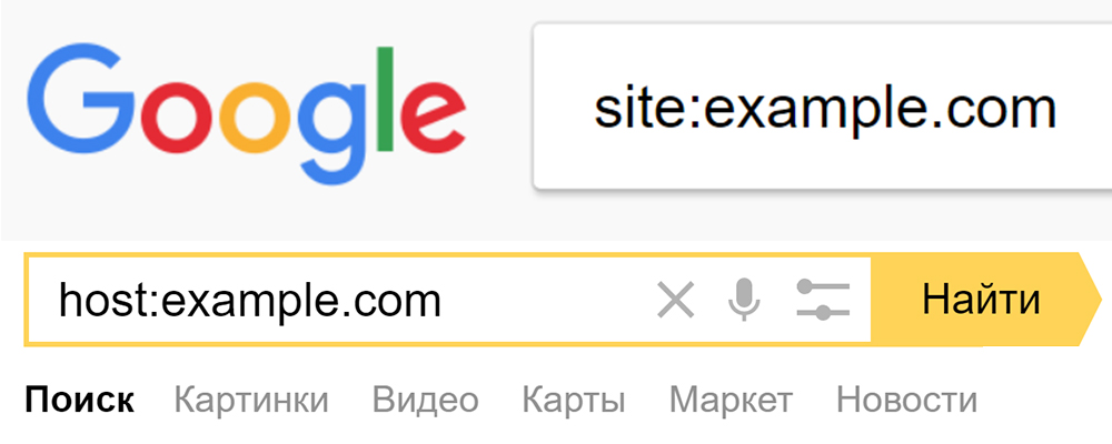 Поиск дублей страниц в индексе