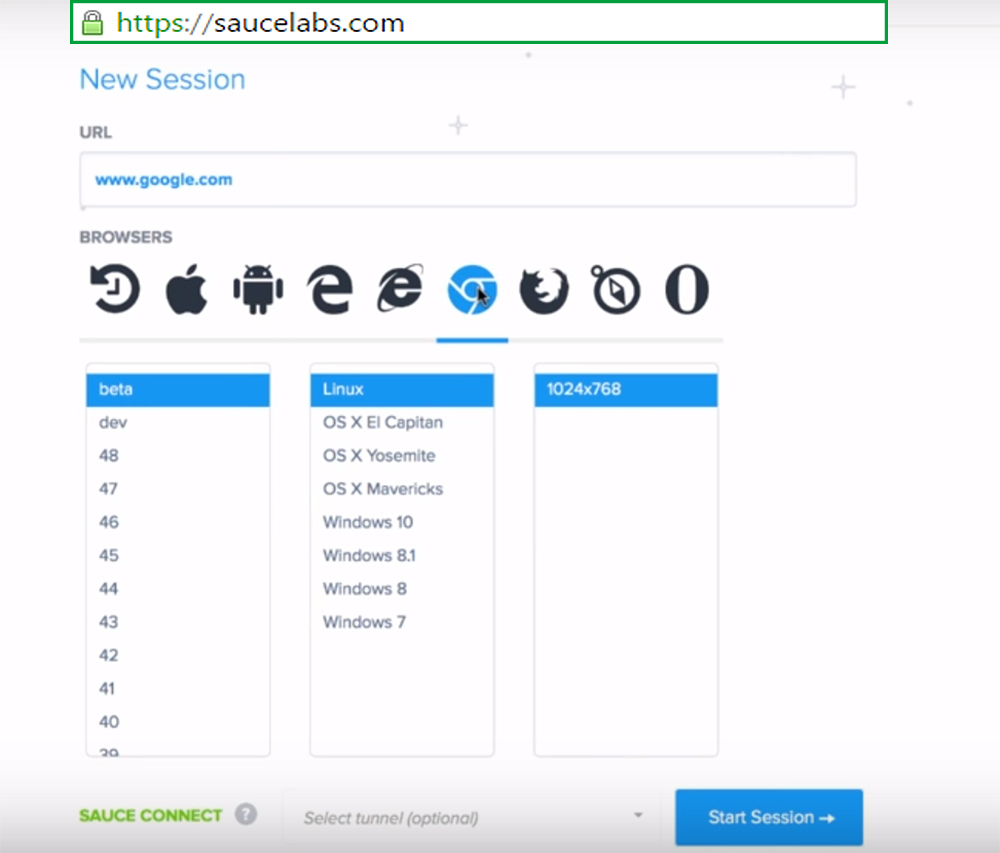 Сервис проверки кроссбраузерности онлайн Browsera