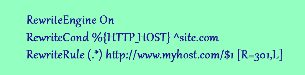 301 redirect в файле .htaccess