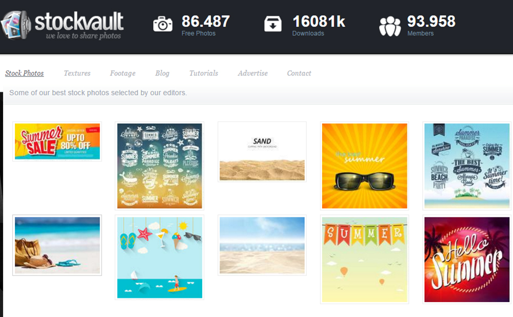 Популярный фотосток Stockvault.net.