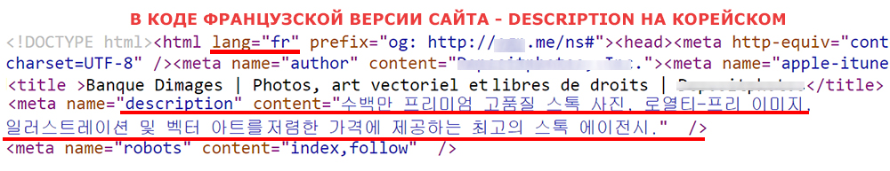 Ошибочный description для страниц языковой версии