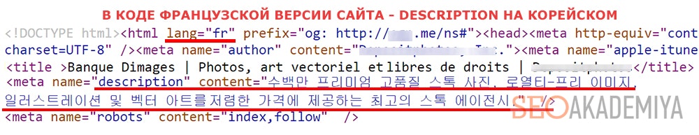 Ошибочный description для страниц языковой версии