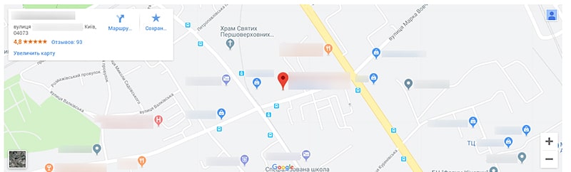 Какую карту лучше разместить на страницы контакты