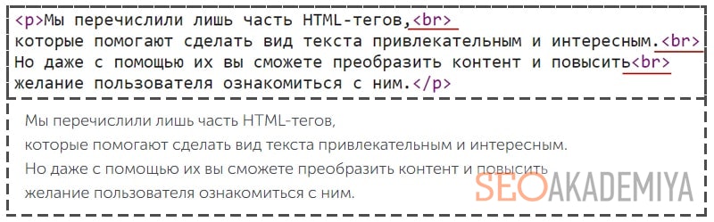 как в html перенести строку