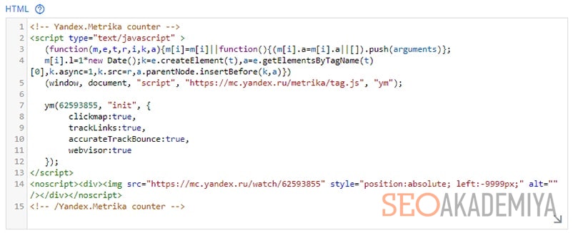 подключения кода счетчика в gtm