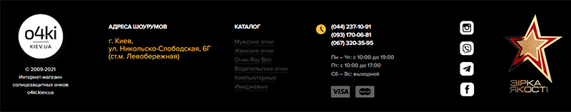 пример что должно быть в футере