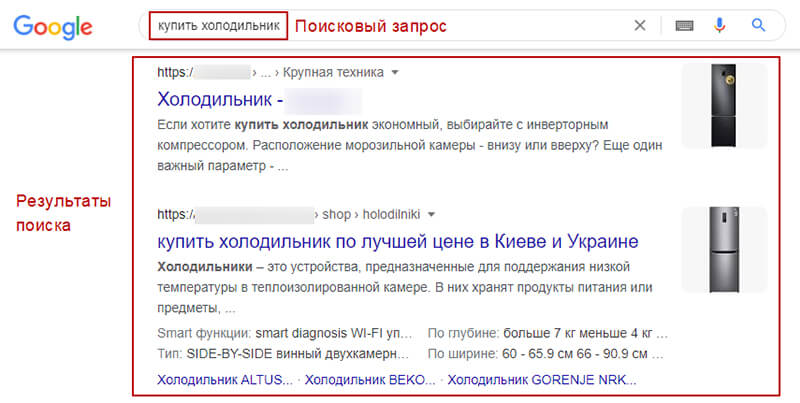 пример что такое результаты поиска