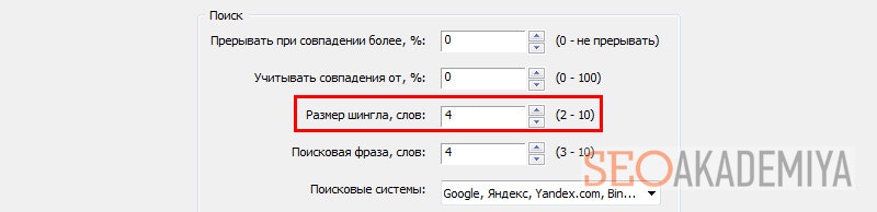 пример что такое шингл при проверке текста