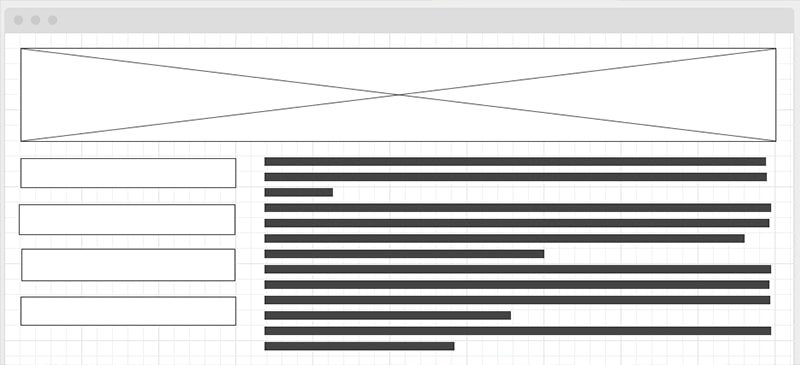 разработка макета сайта в wireframe картинка