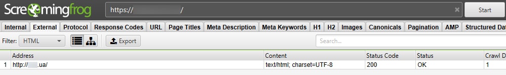 Screaming frog поиск исходящих ссылок