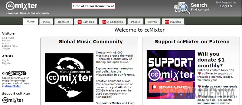 сервис CcMixter с музыкой без авторских прав