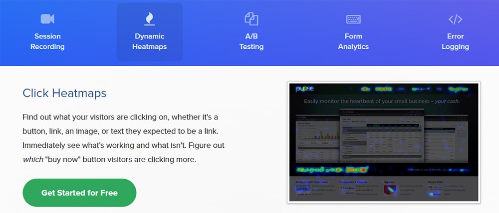 Фото функций сервиса inspectlet