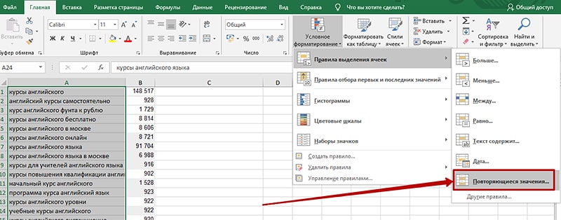 Использование условного форматирования в seo