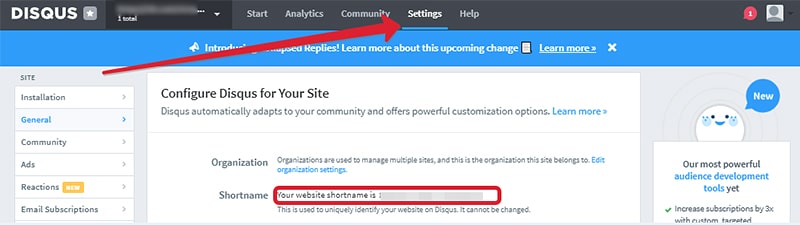 Установка системы комментирования