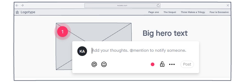 заметки и аннотации в программе InVision