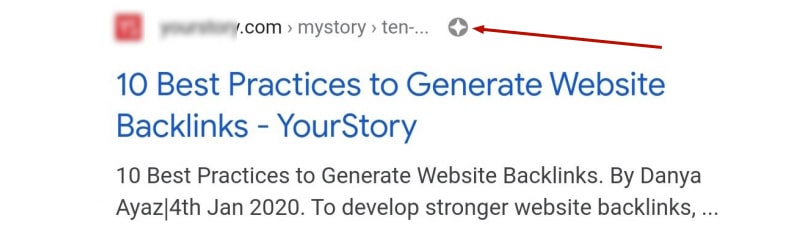 значки в выдаче Google после запуска Page Experience